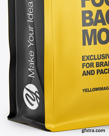 Matte  Food Bag Mockup - Half Side View  70616