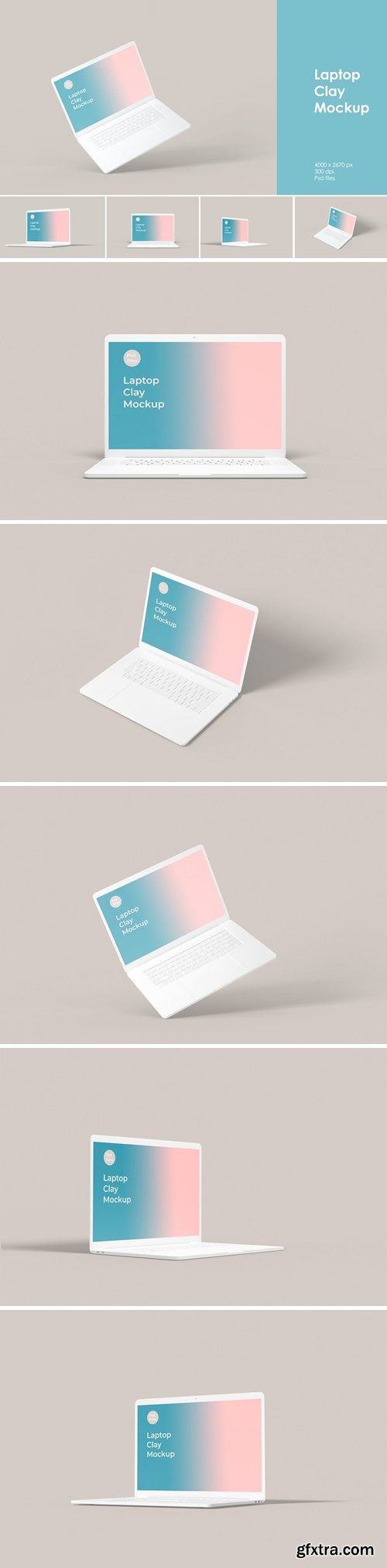 Clay Laptop Mockup