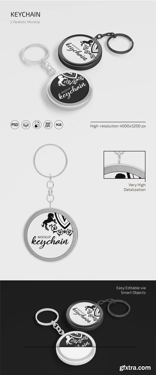 Keychain - Realistic PSD Mockups