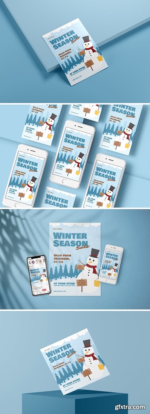 Snowman - Winter Sale Flyer Media Kit