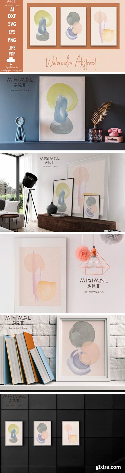 Wall Art Watercolor Abstract Boho 6949277