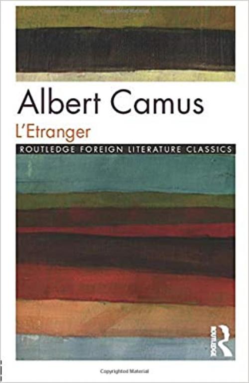  L'Etranger (Twentieth-Century French Texts) 