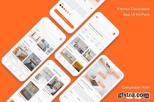 Kitchen Decoration App UI Kit Pack