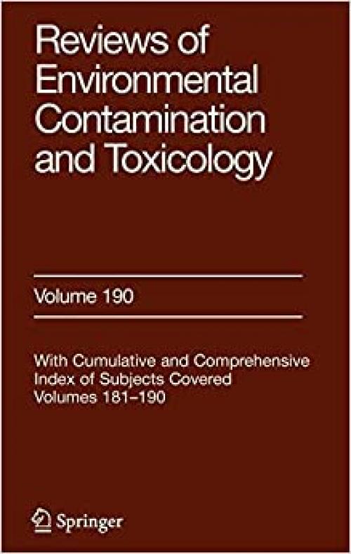  Reviews of Environmental Contamination and Toxicology 190 