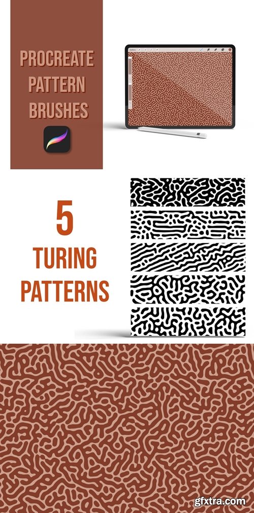 Procreate Pattern Brushes - Turing