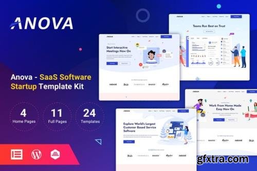 ThemeForest - Anova v1.0.0 - SaaS & Startup Elementor Template Kit - 29682400