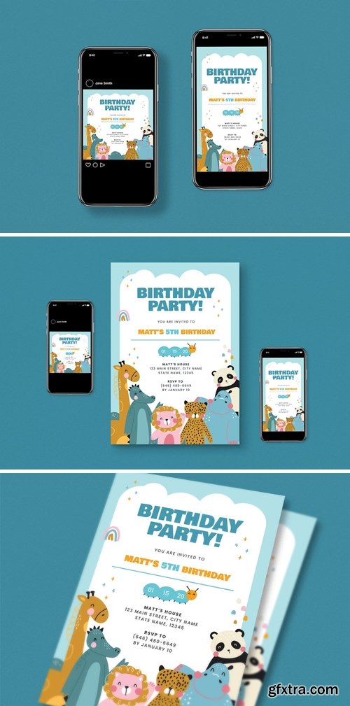 Kids Birthday Party Flyer Pack