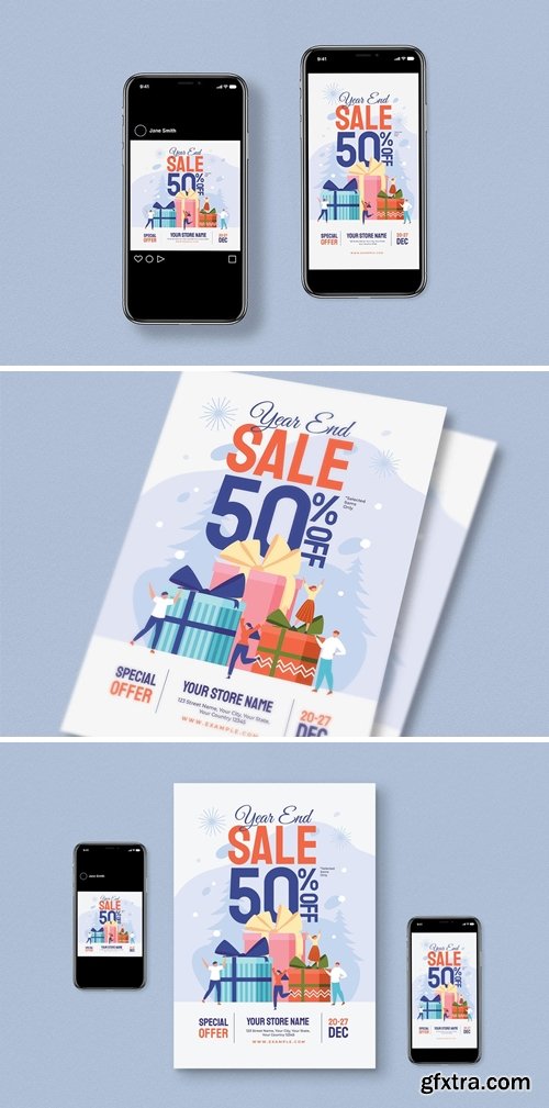 Year End Sale Flyer Set