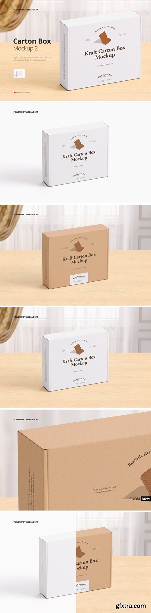 Mailing Kraft Carton Box Mockup 2