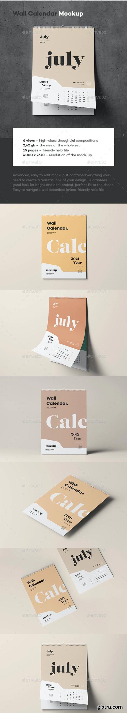 GraphicRiver - Wall Calendar Mock-up - 29436808