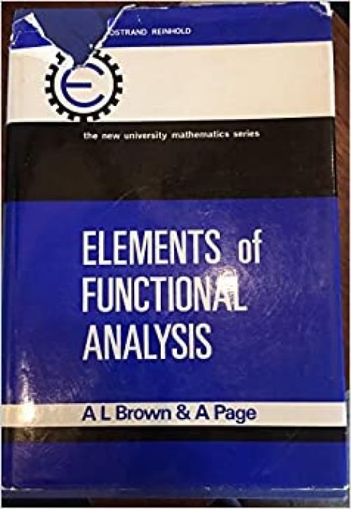  Elements of functional analysis, (The New university mathematics series) 