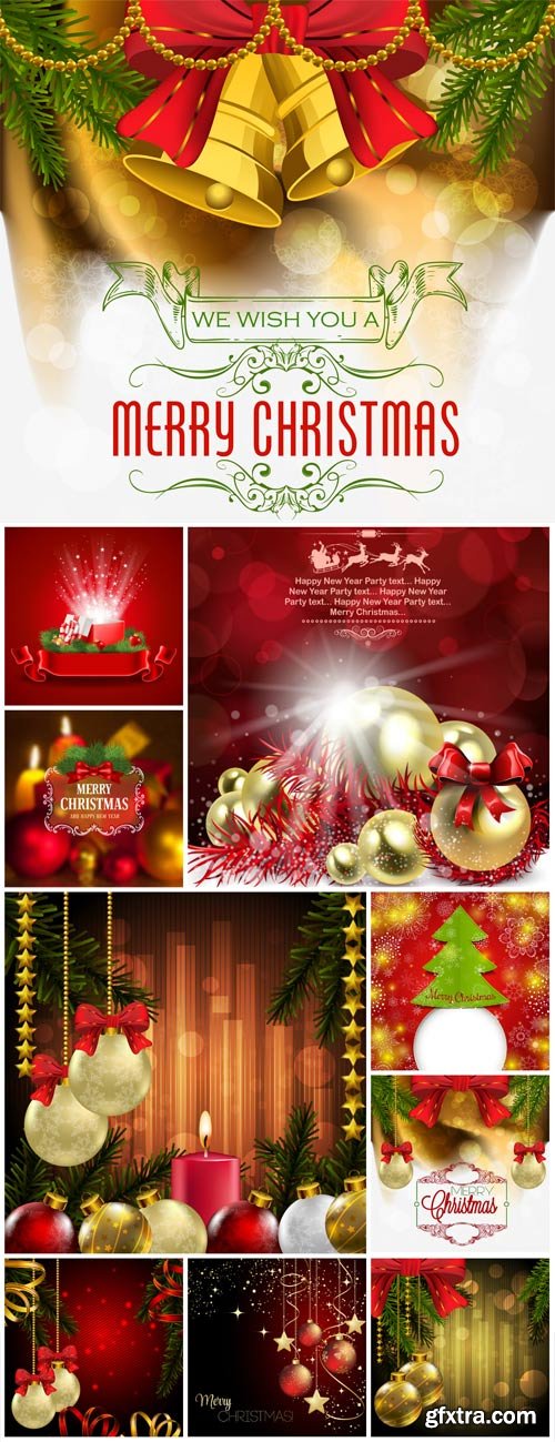 New Year and Christmas illustrations in vector №28