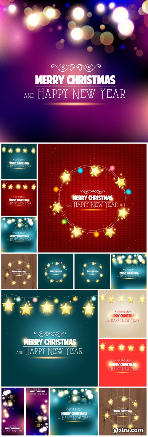 New Year and Christmas illustrations in vector №35