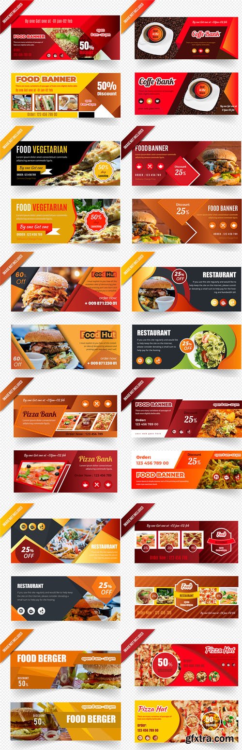 Banners for Cafes and Restaurants - Vector Clipart