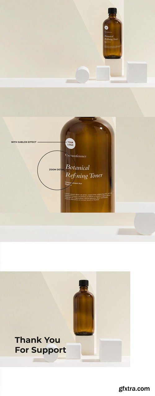 Skin Care Bottle PSD Mockup