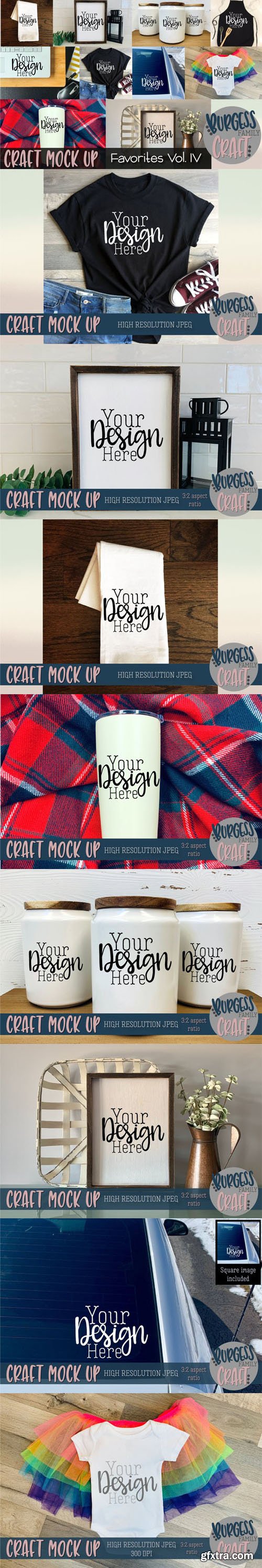 Craft Mockup Bundle - 14 High Resolution JPG