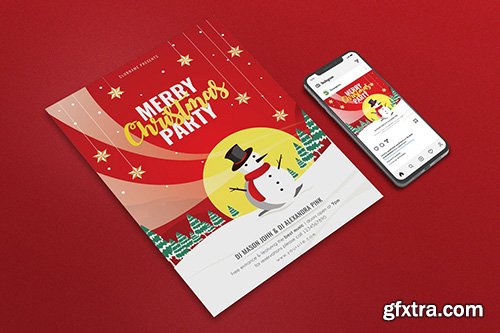 Merry Christmas Party Flyer & Banner Design