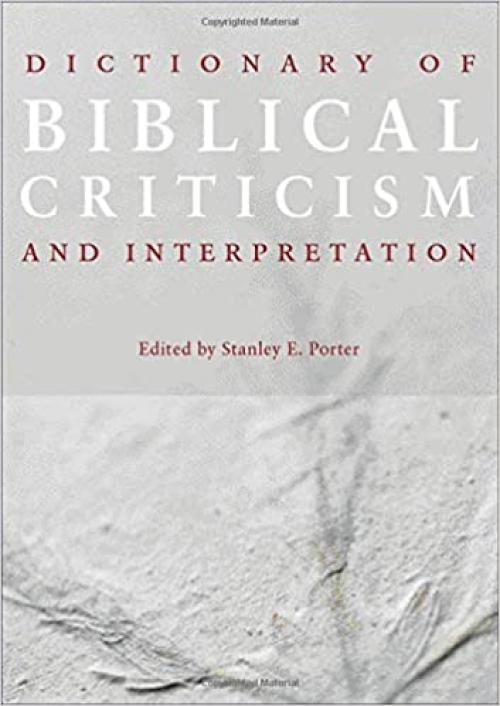  Dictionary of Biblical Criticism and Interpretation 