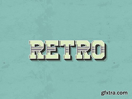 GraphicRiver - Retro Text Effect Set 3- 10 Photoshop Different Styles 29621607