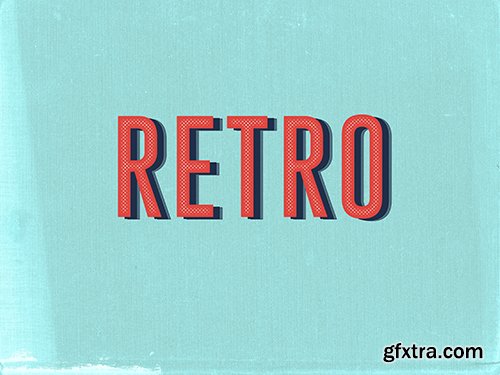 GraphicRiver - Retro Text Effect Set 3- 10 Photoshop Different Styles 29621607