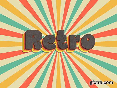 GraphicRiver - Retro Text Effect Set 3- 10 Photoshop Different Styles 29621607