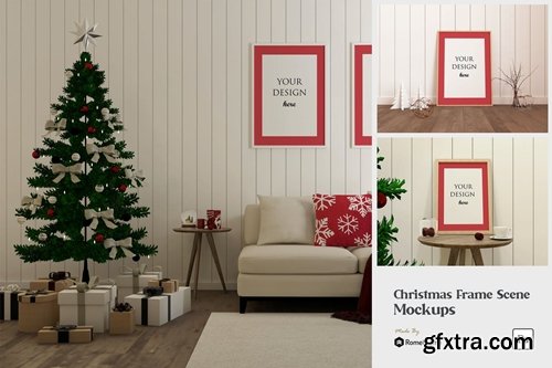 Christmas Frame Scene - Mockups VR