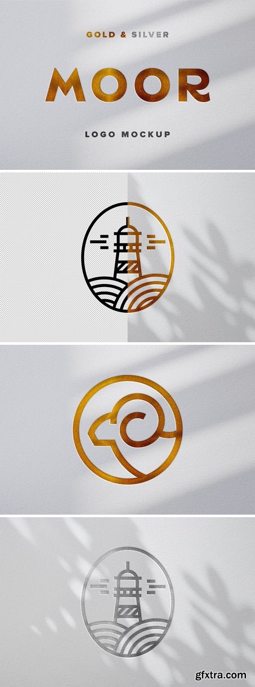 Gold & Silver Logo Mockup