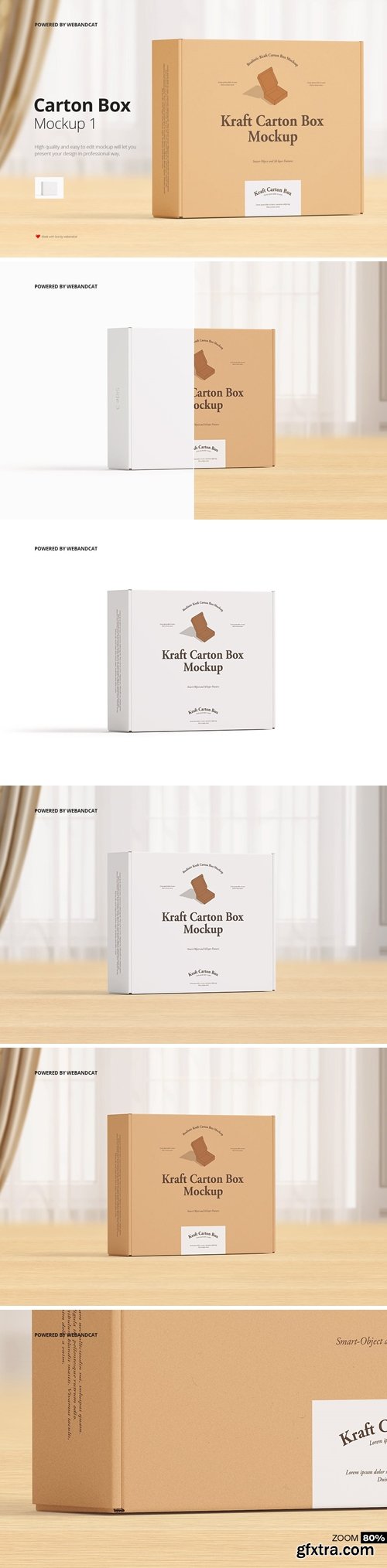 Mailing Kraft Carton Box Mockup