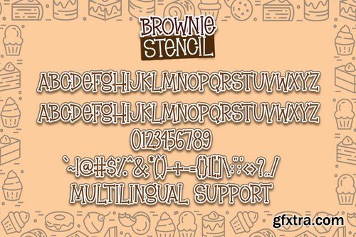 Brownie Stencil - Slab Serif Stencil Font