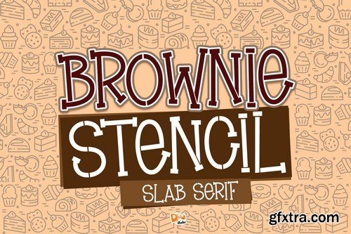 Brownie Stencil - Slab Serif Stencil Font