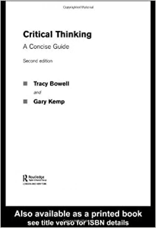  Critical Thinking: A Concise Guide 