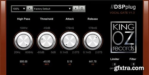 King OZ DSPplug vocal gate v1.3 RETAiL x86 x64-DECiBEL