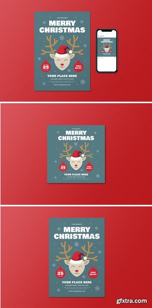 Merry Christmas Flyer Set