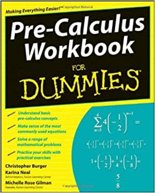  Pre-Calculus Workbook For Dummies? 