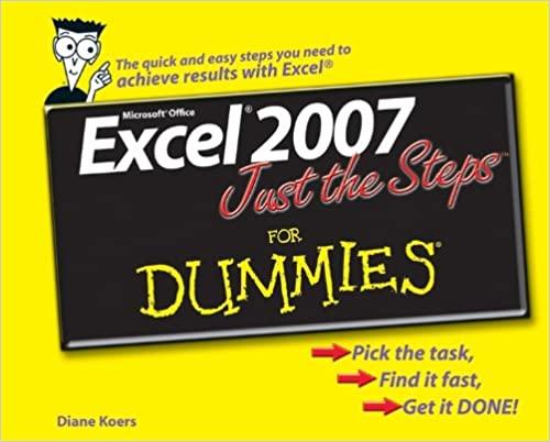  Excel 2007 Just the Steps For Dummies 