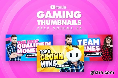 Gaming Youtube Thumbnails Pack 05