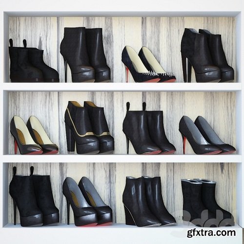 Woman shoes set - black