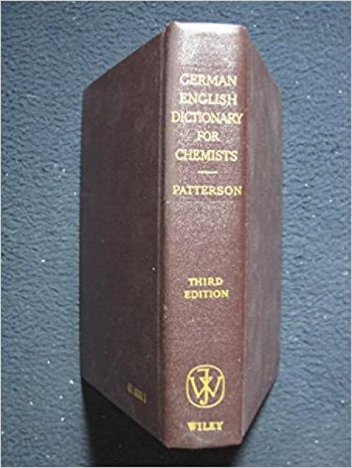  German-English Dictionary for Chemists 