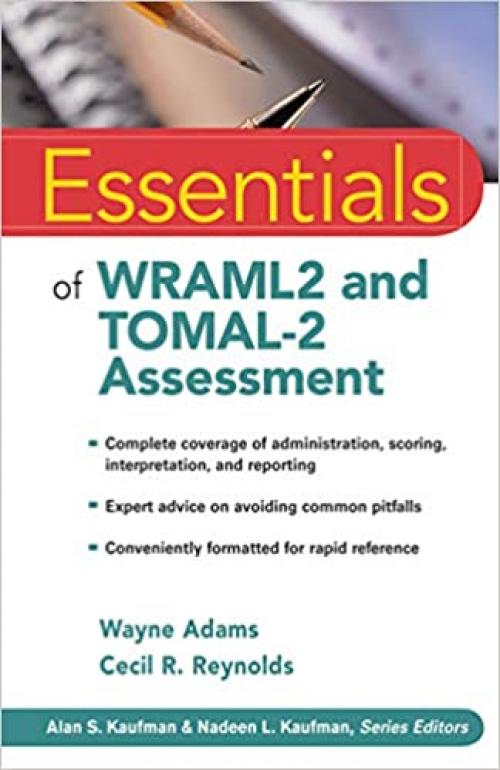  Essentials of WRAML2 and TOMAL-2 Assessment 