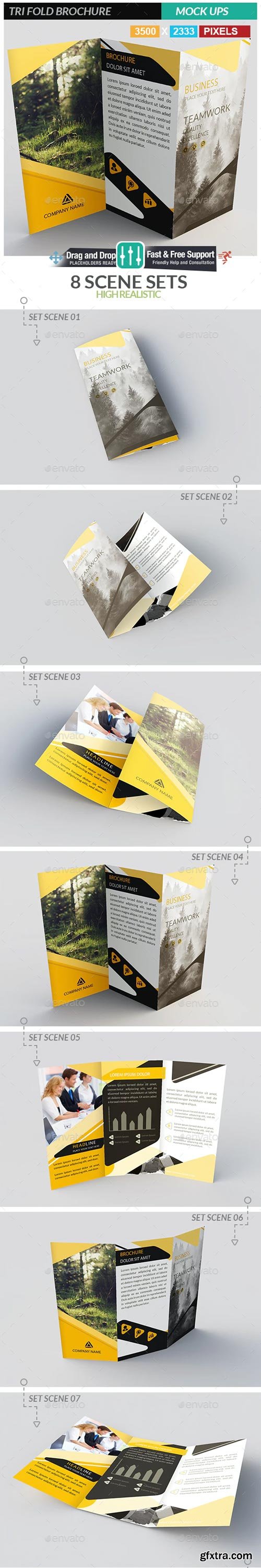 GraphicRiver - Trifold Brochure Mockup - 29538538