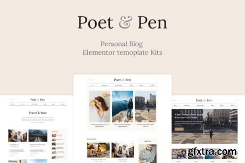 ThemeForest - Poet & Pen v1.0.0 - Personal Blog Elementor Template Kit - 29719320