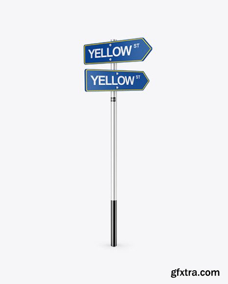 Street Sign Mockup - Half Side View 71113