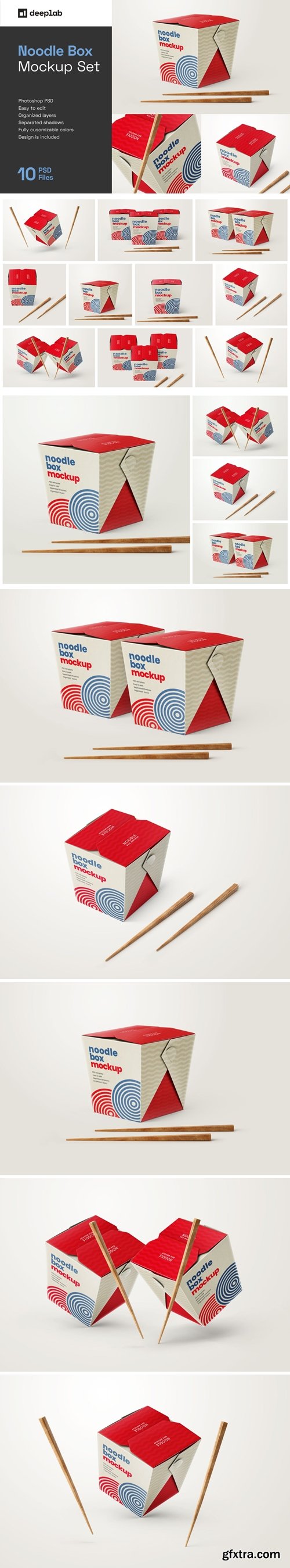 CreativeMarket - Noodle Box Mockup Set | Asian Food 5672712