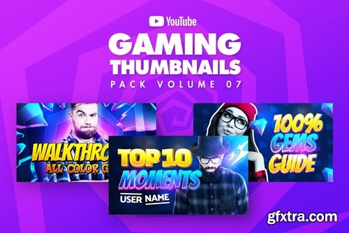 Gaming Youtube Thumbnails Pack 07