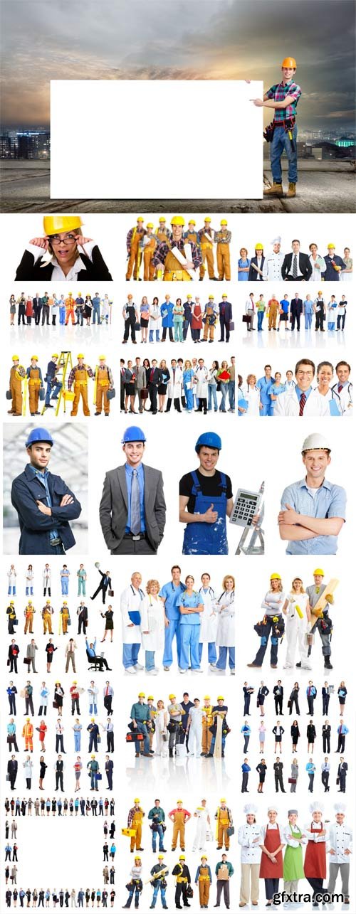 People of different professions stock photo