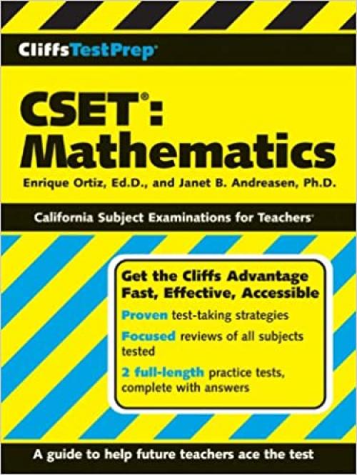  CliffsTestPrep CSET: Mathematics 