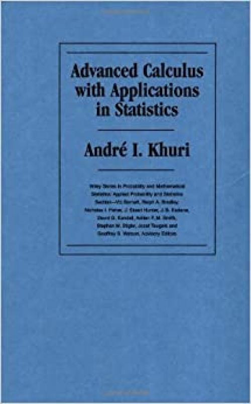  Advanced Calculus with Applications in Statistics 