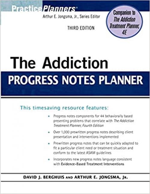  The Addiction Progress Notes Planner 