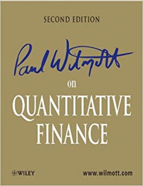  Paul Wilmott on Quantitative Finance 3 Volume Set (2nd Edition) 