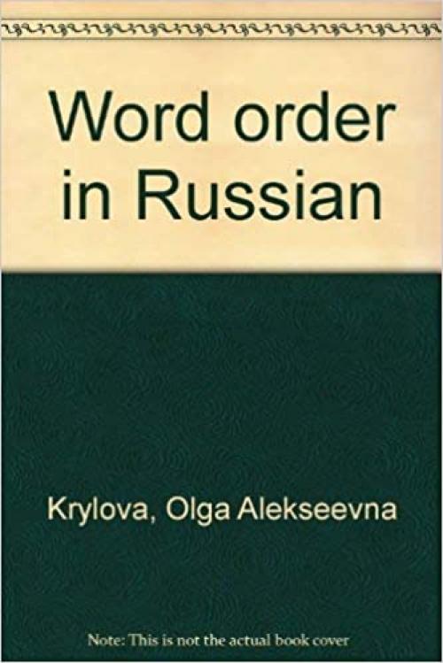  Word order in Russian 